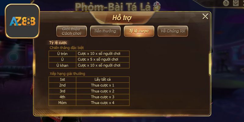 Hướng dẫn cách đánh phỏm Az888 chi tiết