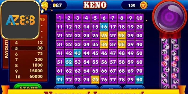 Khám phá hình thức chơi Keno Az888 bổ sung
