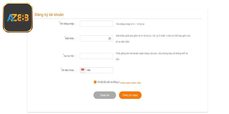 Làm sao để mở tài khoản hội viên Az888?