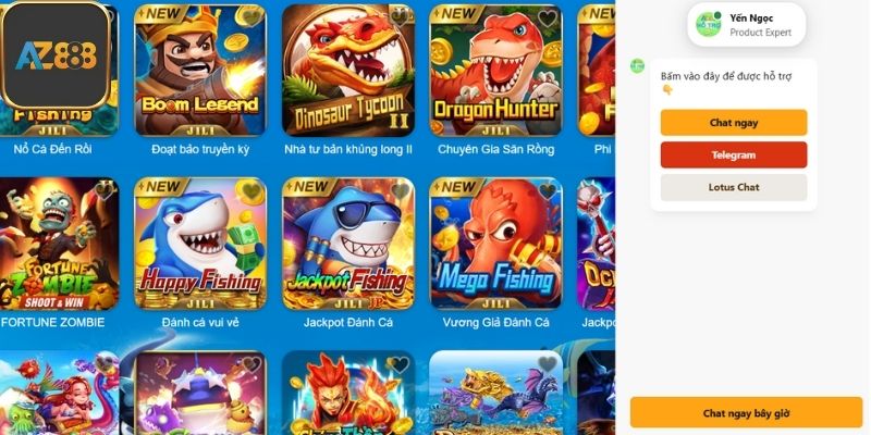 Hỗ trợ khi gặp sự cố bắn cá Az888