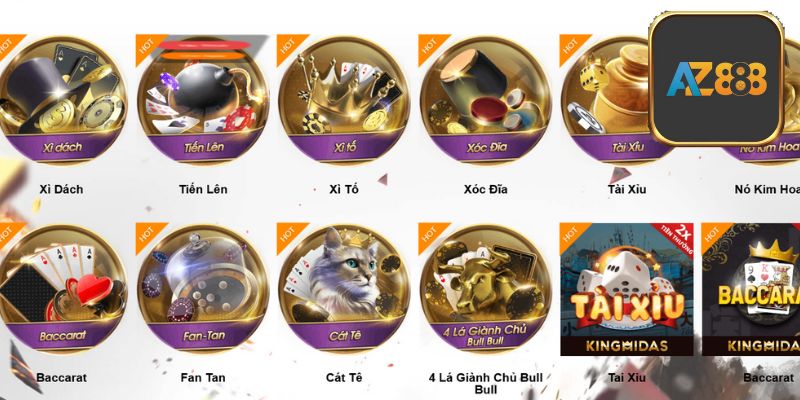 Trải nghiệm game bài Az888 đỉnh cao